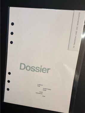 Cloth & Paper Dossier Dashboard A5